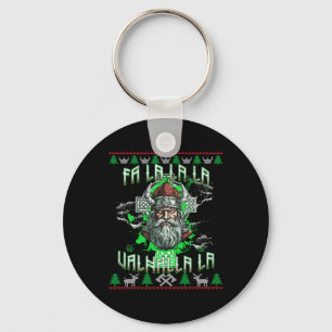 Chaveiro Fa La 8 Valhalla Santa Hat Viking Skull Natal