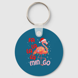 Chaveiro Fa La La La Mingo Flamingo Natal Homens Mulheres C
