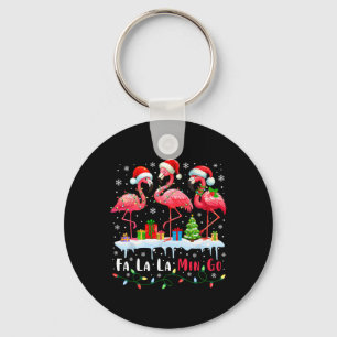 Chaveiro Fa La La Mingo Flamingo Natal Tropical Xmas Tr