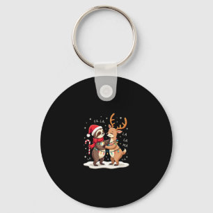 Chaveiro Fa La Llama Xmas Lights Sloth Riding Llama Chri
