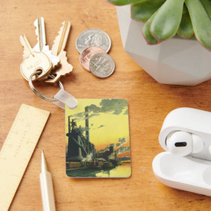 Chaveiro Fábrica do negócio do vintage, fabricando em uma