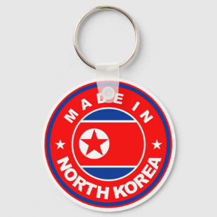 Chaveiro fabricado na coreia do norte rótulo do produto de 
