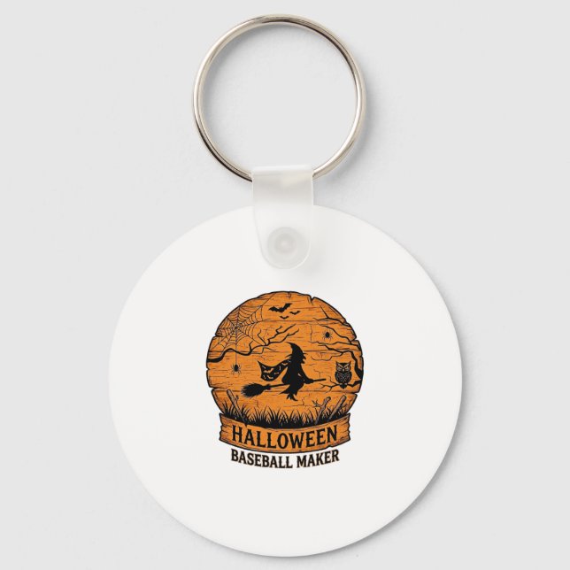 Chaveiro Fabricante de Basebol de Halloween Bruxa Voadora L (Frente)