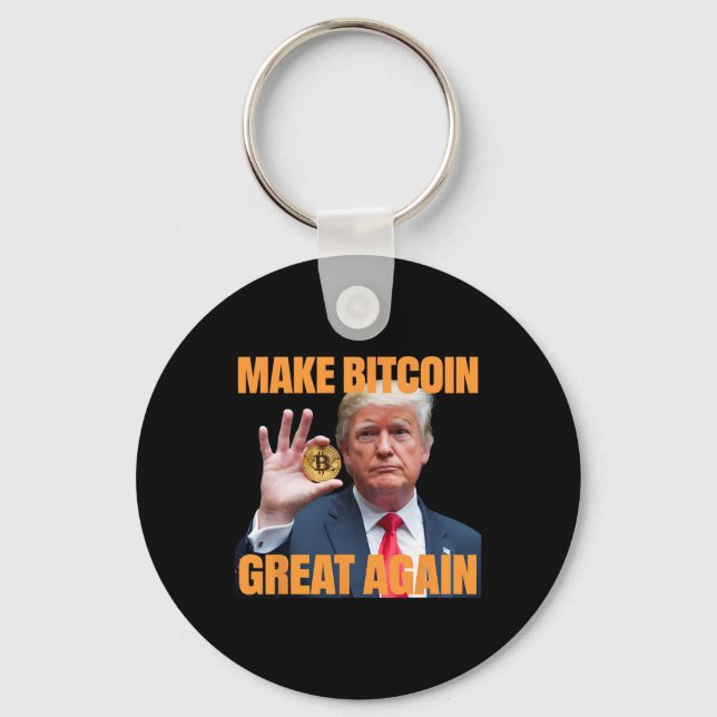 Chaveiro Faça Bitcoin Ótimo Novamente Engraçado Trump Bitco (Frente)