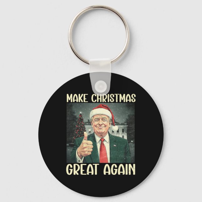 Chaveiro Faça Excelente De Natal Novamente Papais noeis Eng (Frente)