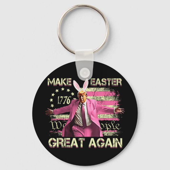 Chaveiro Faça Excelente De Páscoa Novamente Engraçado Coelh (Frente)