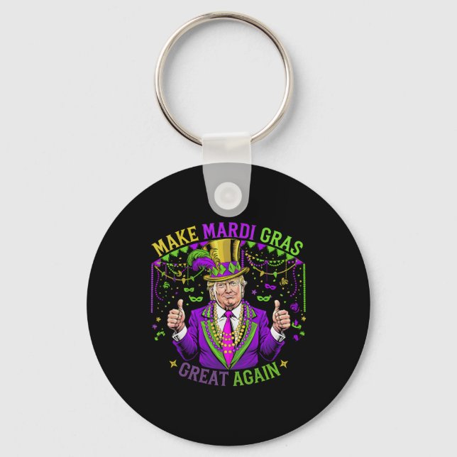 Chaveiro Faça Mardi Gras Excelente Novamente Divertido Mard (Frente)