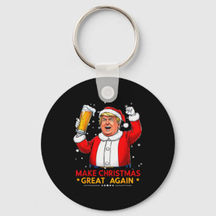 Chaveiro Faça o Natal Grande Novamente Trump Bandeira Ameri