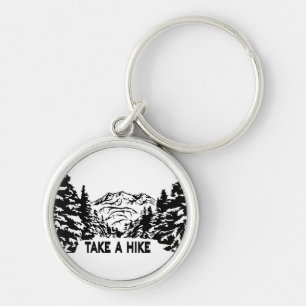 Chaveiro Faça uma citação de Hike, paisagem monocromática d