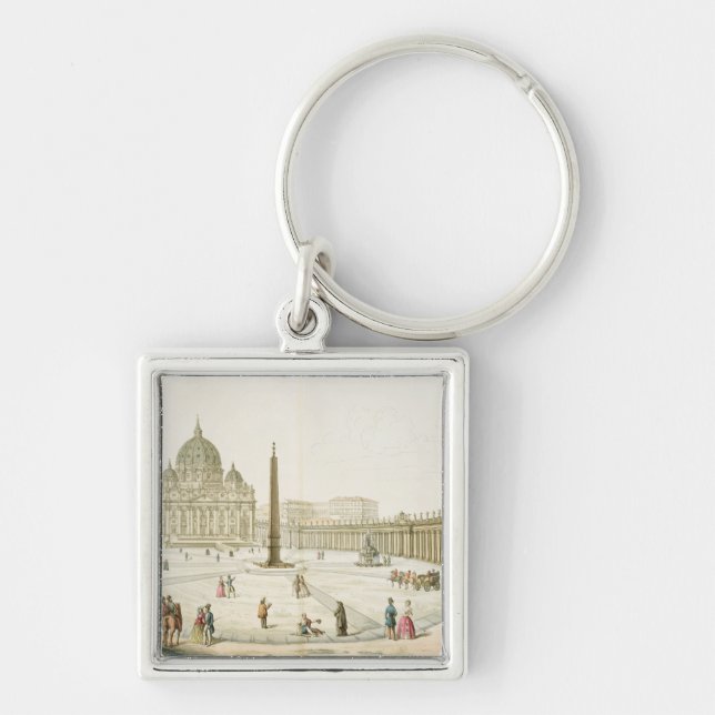 Chaveiro Fachada de St Peter em Roma com a praça em f (Frente)