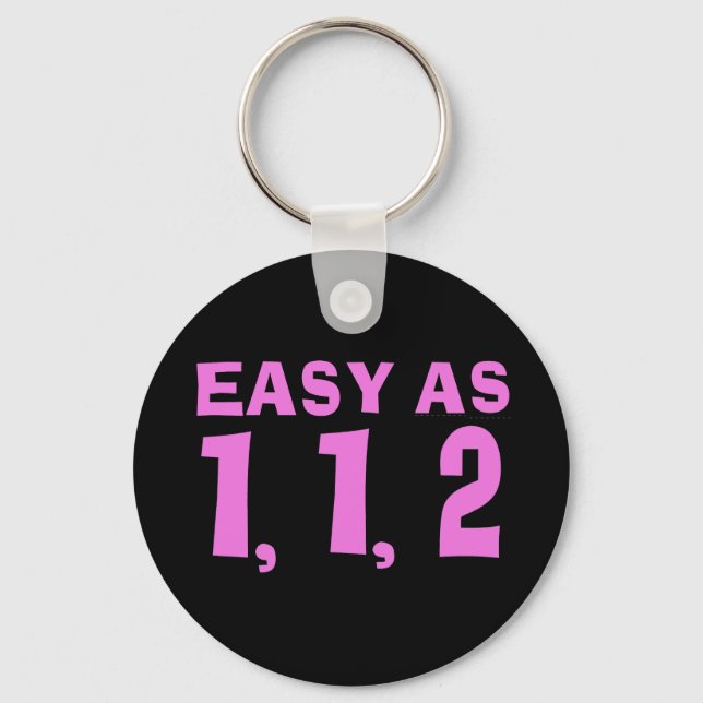 Chaveiro Fácil como 1,1,2.... Fibonacci (Frente)