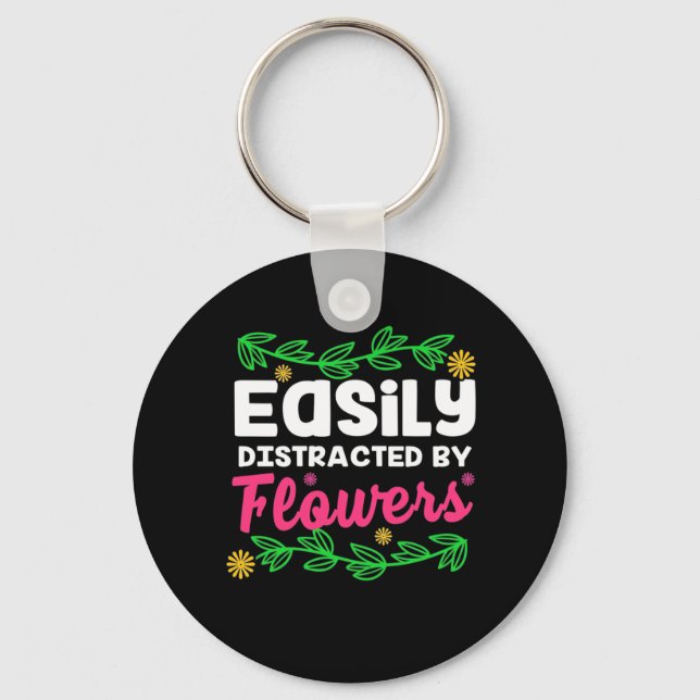 Chaveiro Facilmente distraído pela Flor (Frente)