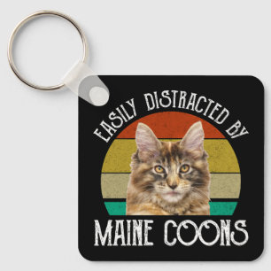 Chaveiro Facilmente Distraído Por Maine Coons