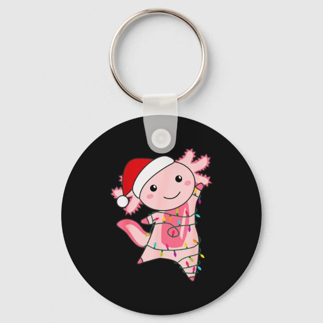 Chaveiro Fada de Natal Axolotl Luz de Natal Axolotl  (Frente)