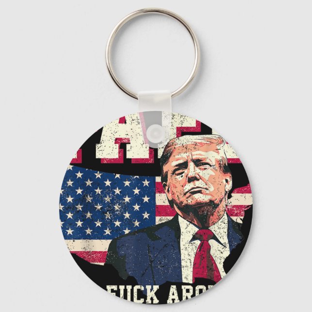 Chaveiro Fafo Trump Us American Map Flag (Frente)