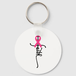 Chaveiro Faith Cross Warrior Survivor Friso Rosa
