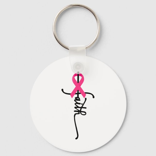 Chaveiro Faith Cross Warrior Survivor Friso Rosa (Frente)