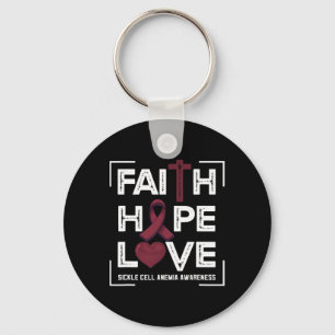 Chaveiro Faith Hope ama Anemia das Células Falsiformes Sens