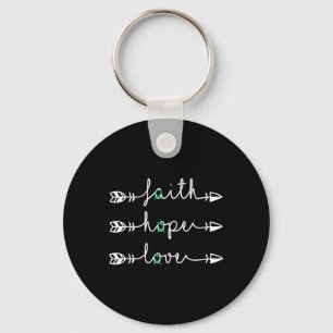 Chaveiro Faith Hope ama Doença Renal Verde da Fita Awaren