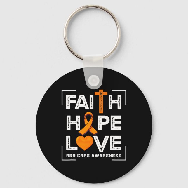 Chaveiro Faith Hope ama Rsd Crps Consciência 1 (Frente)