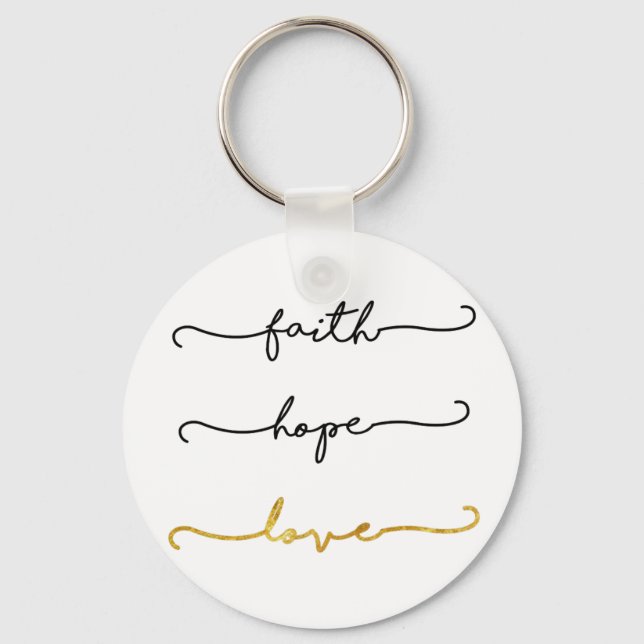 Chaveiro Faith Hope Love (Frente)