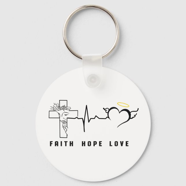 CHAVEIRO FAITH HOPE LOVE (Frente)