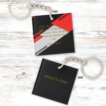 Faith Verse Elegante Black e Red Abstrato Art