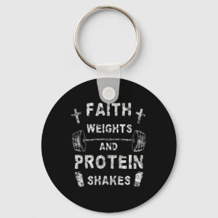 Chaveiro Faith Weights E Proteína Agitam Christian Gym Wei