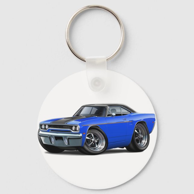 Chaveiro Faixa Azul-Preta do Roadrunner 1970 (Frente)