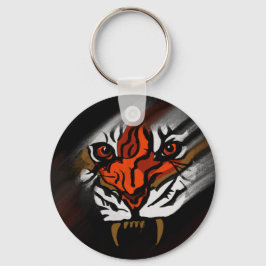 CHAVEIRO FAIXAS LARANJAS E PRETAS