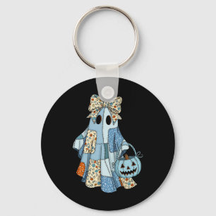 Chaveiro Fal Floral de Coquetes Floral do Fantasma Boo