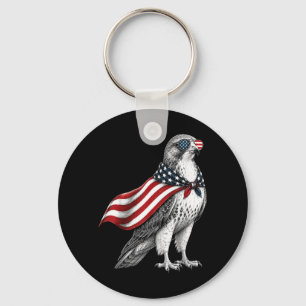 Chaveiro Falcão 4 De Julho Bandeira Americana Pássaro Patri