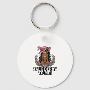 Chaveiro Fale Derby Comigo Design Vintage Cavalo Rosa Derby