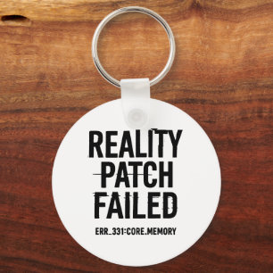 Chaveiro Falha no patch de realidade - Tipografia com falha