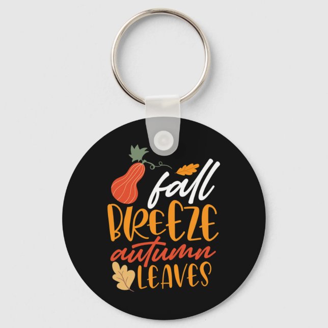 Chaveiro Fall Breeze E Folhas De Outono (Frente)