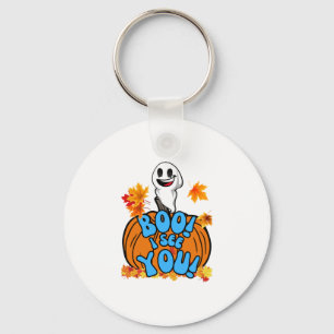 Chaveiro Fall Fall Fall Halloween Boo! Eu te vejo! Adesivo