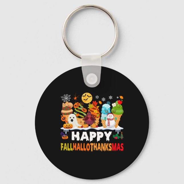Chaveiro Fall Halloween Ação de Graças Feliz Hallot (Frente)