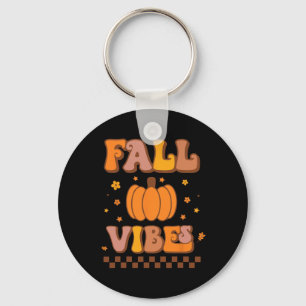 Chaveiro Fall Vibes Vintage Groovy Season Retro Than