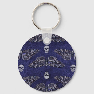 Chaveiro Falln Deathshead Moth and Skulls