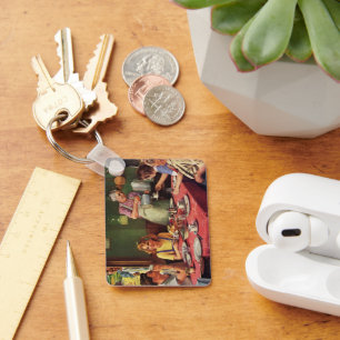 Chaveiro Família Antiga Tomando Café da Manhã na Cozinha