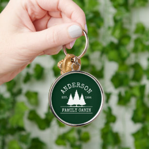 Chaveiro Família Cabine Nome Floresta Verde