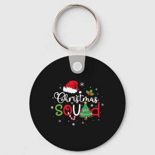 Chaveiro Família de Árvores Xmas Divertidas no Quadrado Nat