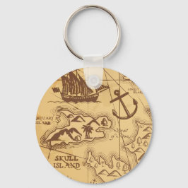 Chaveiro Família de pontos de terra do mapa Pirate Personal