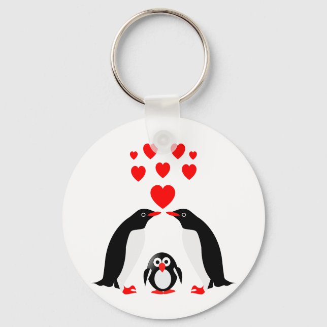 Chaveiro Família dos pinguins (Frente)