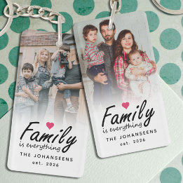 Chaveiro Família é Tudo Foto Personalizada em 2 Lados
