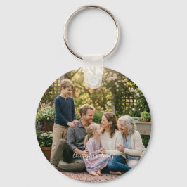 Chaveiro Família Elegante Foto Personalizada