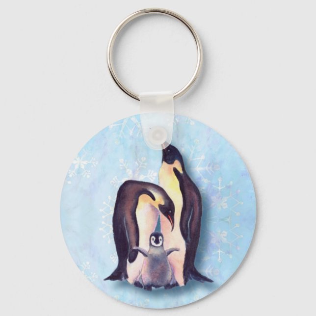 Chaveiro FAMÍLIA PENGUIN por SHARON SHARPE (Frente)