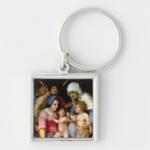 Chaveiro Família santamente com anjos, c.1515-16 (óleo no