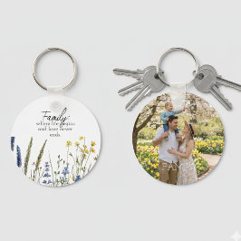 Chaveiro Family Photo & Quote Keychain - Cherished Keepsake