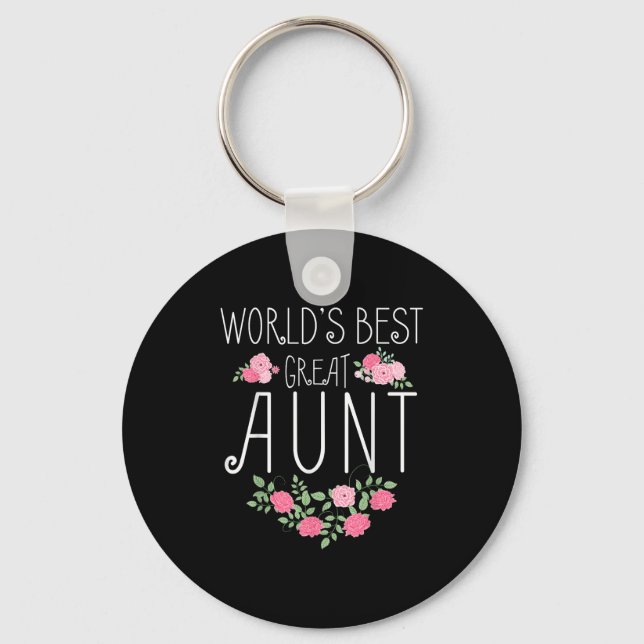 Chaveiro Family World's Great Aun Funny Auntie Ever Gift  (Frente)
